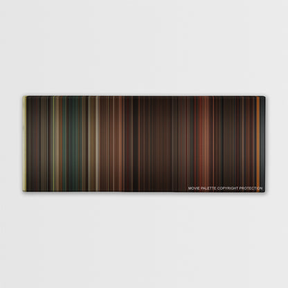 Inglourious Basterds color palette canvas print: thousands of thin vertical stripes of color