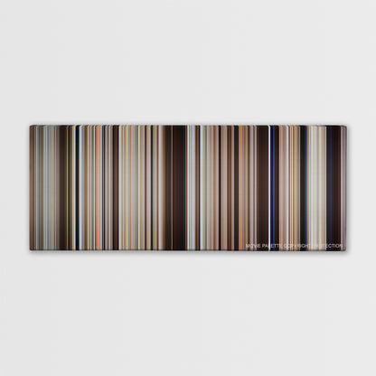 Dances with Wolves color palette canvas print: thousands of thin vertical stripes of color