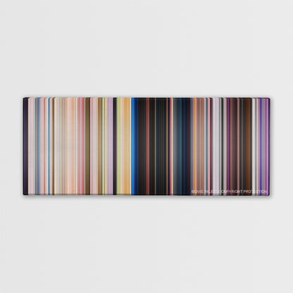 Zootopia color palette canvas print: thousands of thin vertical stripes of color