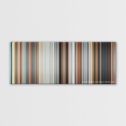 Zombieland: Double Tap color palette canvas print: thousands of thin vertical stripes of color