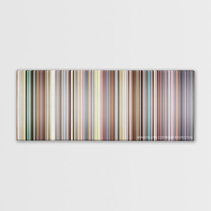 Bowling for Columbine color palette canvas print: thousands of thin vertical stripes of color