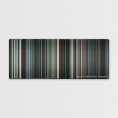 State of Play color palette canvas print: thousands of thin vertical stripes of color