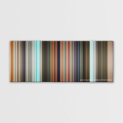 Robots color palette canvas print: thousands of thin vertical stripes of color