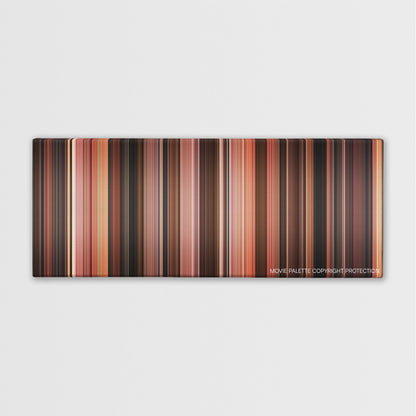 Bad Santa color palette canvas print: thousands of thin vertical stripes of color