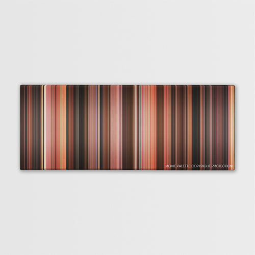 Bad Santa color palette canvas print: thousands of thin vertical stripes of color