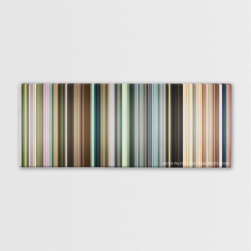 The Constant Gardener color palette canvas print: thousands of thin vertical stripes of color