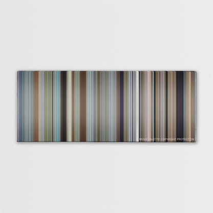 Office Space color palette canvas print: thousands of thin vertical stripes of color
