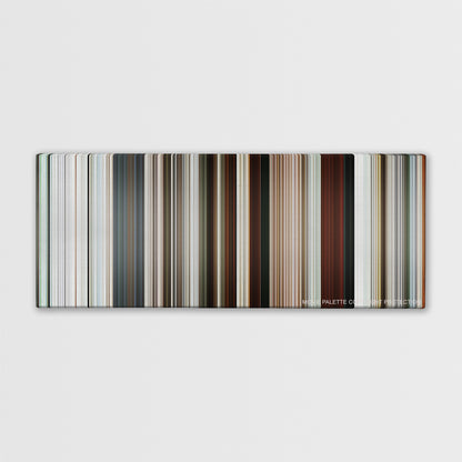 Rango color palette canvas print: thousands of thin vertical stripes of color