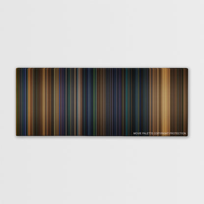 Gone in 60 Seconds color palette canvas print: thousands of thin vertical stripes of color