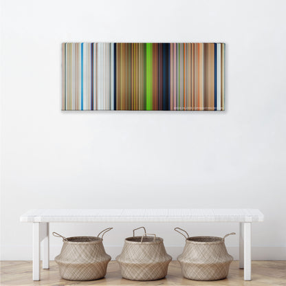 Ice Age: Dawn of the Dinosaurs: In Character with John Leguizamo color palette canvas above a white bench with three woven baskets