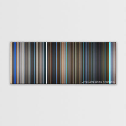 Bad Times at the El Royale color palette canvas print: thousands of thin vertical stripes of color