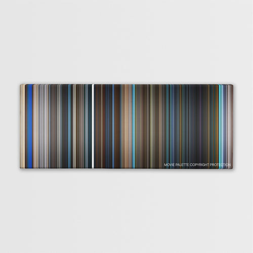 Bad Times at the El Royale color palette canvas print: thousands of thin vertical stripes of color