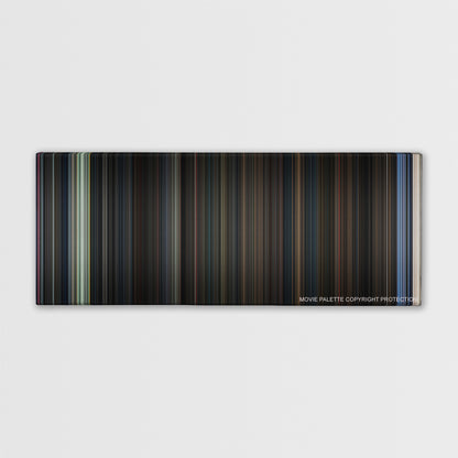 Evil Dead II color palette canvas print: thousands of thin vertical stripes of color