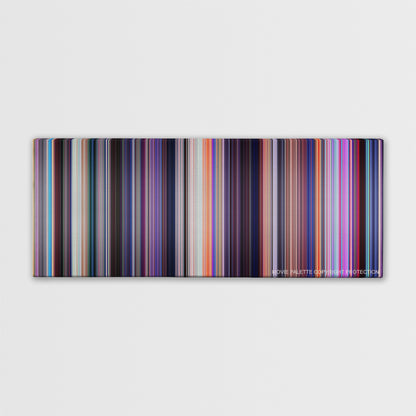 Spider-Man: Into the Spider-Verse color palette canvas print: thousands of thin vertical stripes of color