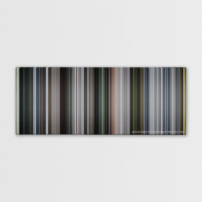 Captain America: The Winter Soldier color palette canvas print: thousands of thin vertical stripes of color