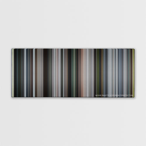 Captain America: The Winter Soldier color palette canvas print: thousands of thin vertical stripes of color