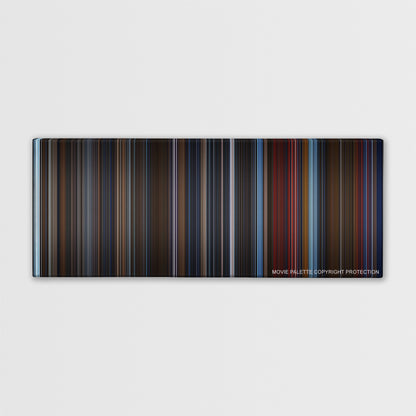 The Hunt for Red October color palette canvas print: thousands of thin vertical stripes of color