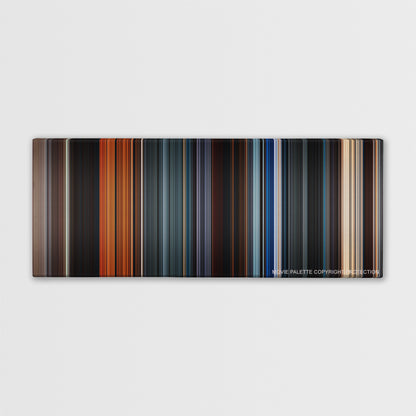 The NeverEnding Story color palette canvas print: thousands of thin vertical stripes of color
