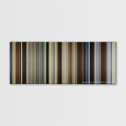 Cold Mountain color palette canvas print: thousands of thin vertical stripes of color