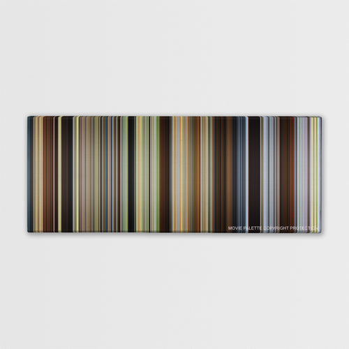 Cold Mountain color palette canvas print: thousands of thin vertical stripes of color