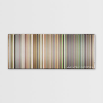 Kung Fu Hustle color palette canvas print: thousands of thin vertical stripes of color