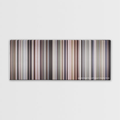 Awakenings color palette canvas print: thousands of thin vertical stripes of color