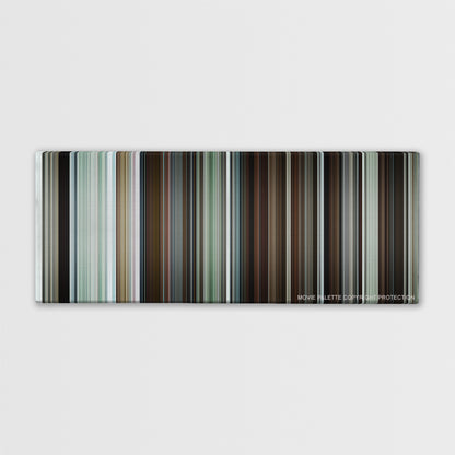 Manchester by the Sea movie barcode canvas print, the whole film as stripes of color