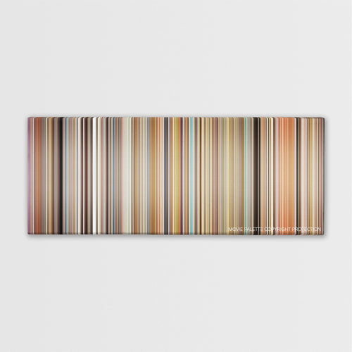 Fahrenheit 9/11 color palette canvas print: thousands of thin vertical stripes of color