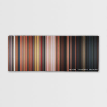 Stuart Little color palette canvas print: thousands of thin vertical stripes of color