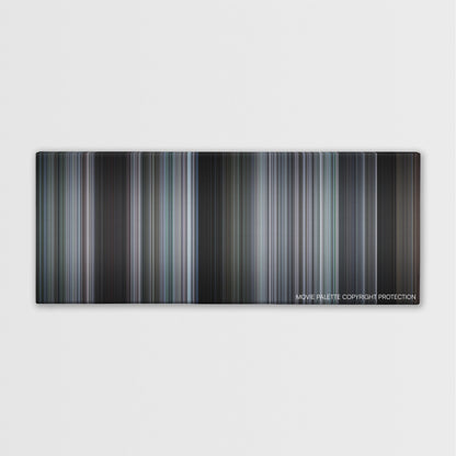 16 Blocks color palette canvas print: thousands of thin vertical stripes of color