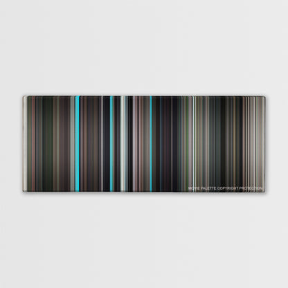 The Graduate color palette canvas print: thousands of thin vertical stripes of color