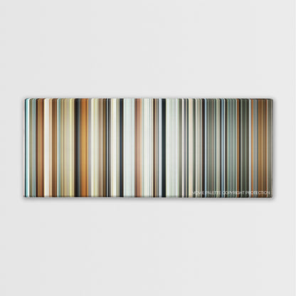 The Killing of a Sacred Deer color palette canvas print: thousands of thin vertical stripes of color