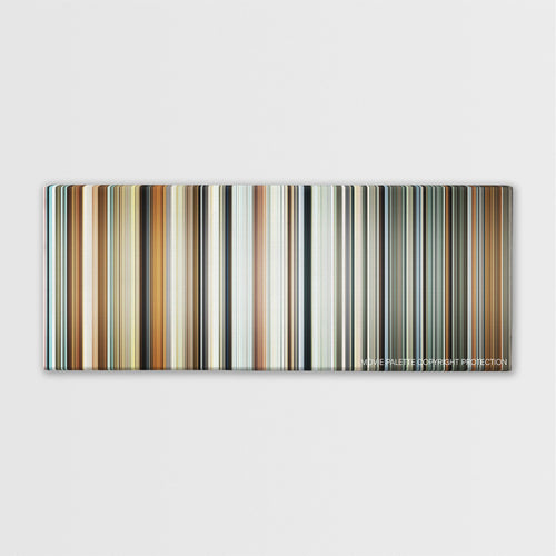 The Killing of a Sacred Deer color palette canvas print: thousands of thin vertical stripes of color