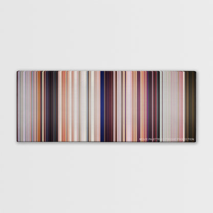 Cars color palette canvas print: thousands of thin vertical stripes of color