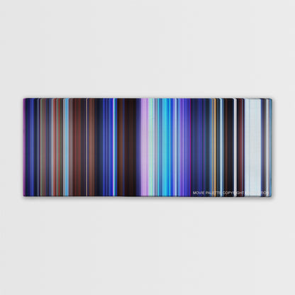 Frozen color palette canvas print: thousands of thin vertical stripes of color