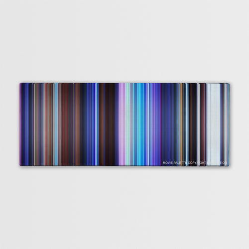 Frozen color palette canvas print: thousands of thin vertical stripes of color