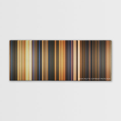 Wallace & Gromit: The Curse of the Were-Rabbit color palette canvas print: thousands of thin vertical stripes of color