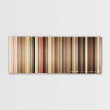 The Break-Up color palette canvas print: thousands of thin vertical stripes of color