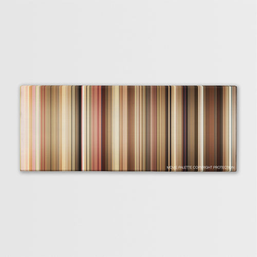 The Break-Up color palette canvas print: thousands of thin vertical stripes of color
