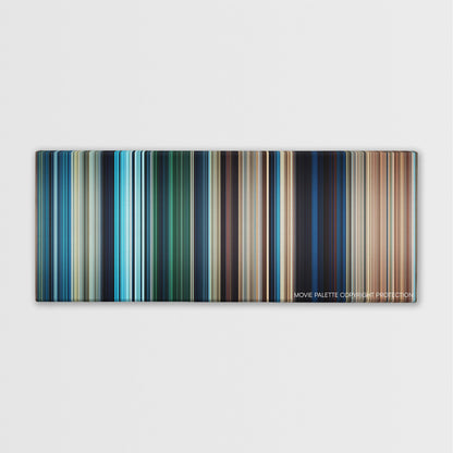10,000 BC color palette canvas print: thousands of thin vertical stripes of color