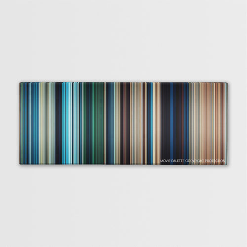 10,000 BC color palette canvas print: thousands of thin vertical stripes of color