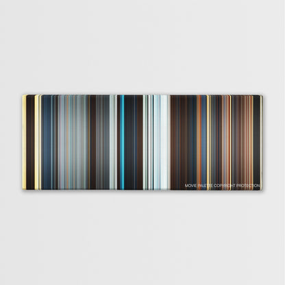 The Great Wall color palette canvas print: thousands of thin vertical stripes of color