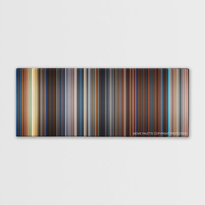 Deep Blue Sea color palette canvas print: thousands of thin vertical stripes of color