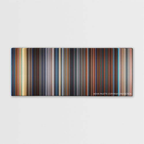Deep Blue Sea color palette canvas print: thousands of thin vertical stripes of color