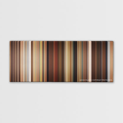 Identity Thief color palette canvas print: thousands of thin vertical stripes of color