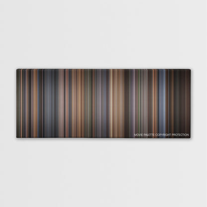 The Hours color palette canvas print: thousands of thin vertical stripes of color