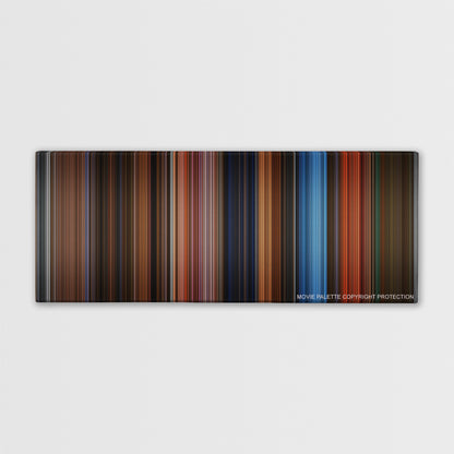 The Phantom of the Opera color palette canvas print: thousands of thin vertical stripes of color