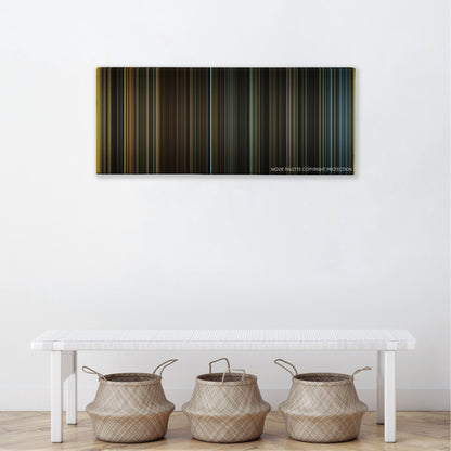 The Other Boleyn Girl color palette canvas above a white bench with three woven baskets