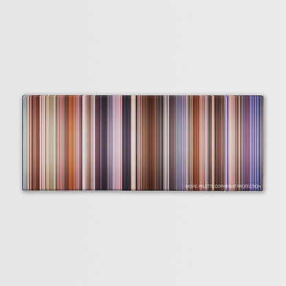 The Campaign color palette canvas print: thousands of thin vertical stripes of color
