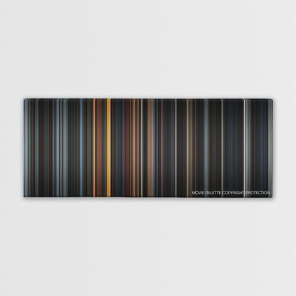 8MM color palette canvas print: thousands of thin vertical stripes of color